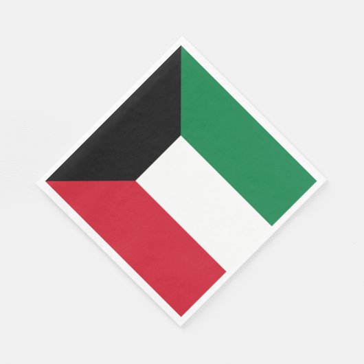 Serviette En Papier Drapeau du Koweït (Coin)