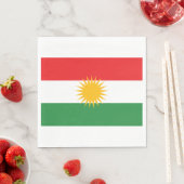 Serviette En Papier Drapeau du Kurdistan (En situation)
