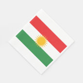 Serviette En Papier Drapeau du Kurdistan (Coin)