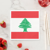 Serviette En Papier Drapeau du Liban (En situation)