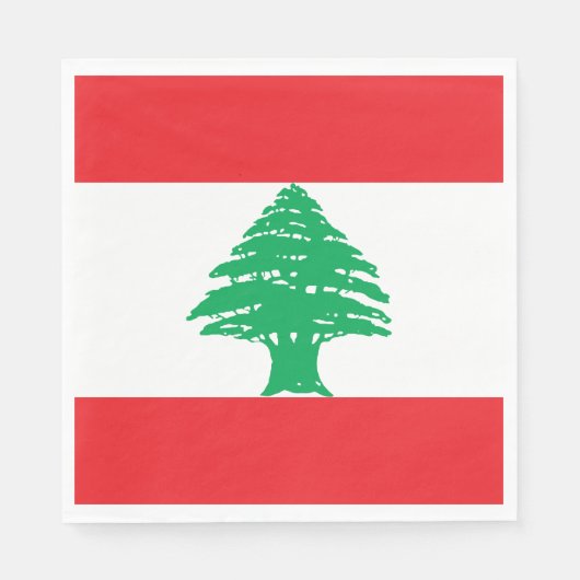 Serviette En Papier Drapeau du Liban (Devant)