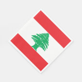 Serviette En Papier Drapeau du Liban (Coin)