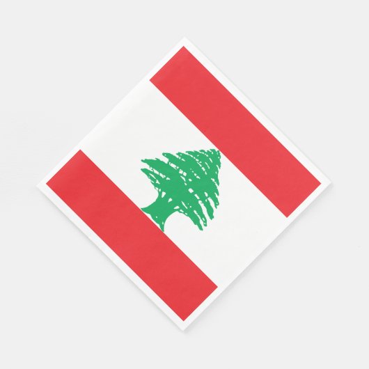 Serviette En Papier Drapeau du Liban (Coin)