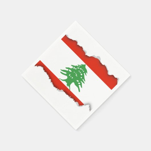 Serviette En Papier Drapeau du Liban (Coin)