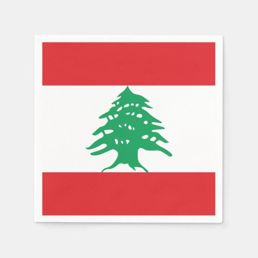 Serviette En Papier Drapeau du Liban (Devant)