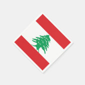 Serviette En Papier Drapeau du Liban (Coin)
