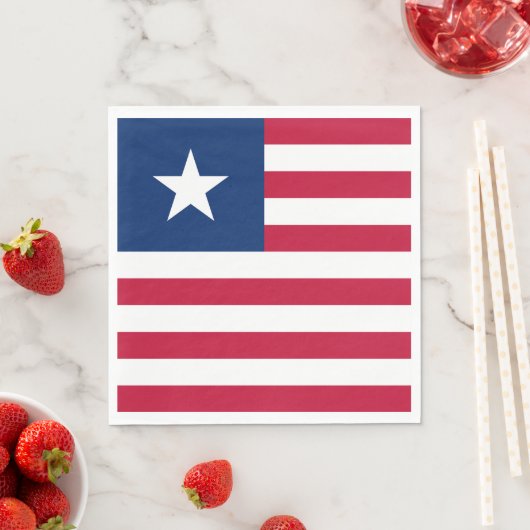 Serviette En Papier Drapeau du Libéria (En situation)