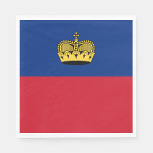 Serviette En Papier Drapeau du Liechtenstein