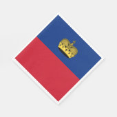 Serviette En Papier Drapeau du Liechtenstein (Coin)