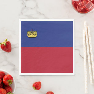 Serviette En Papier Drapeau du Liechtenstein