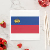 Serviette En Papier Drapeau du Liechtenstein (En situation)