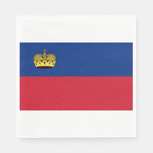 Serviette En Papier Drapeau du Liechtenstein (Devant)