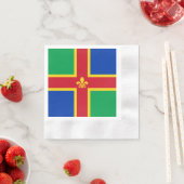 Serviette En Papier Drapeau du Lincolnshire (En situation)