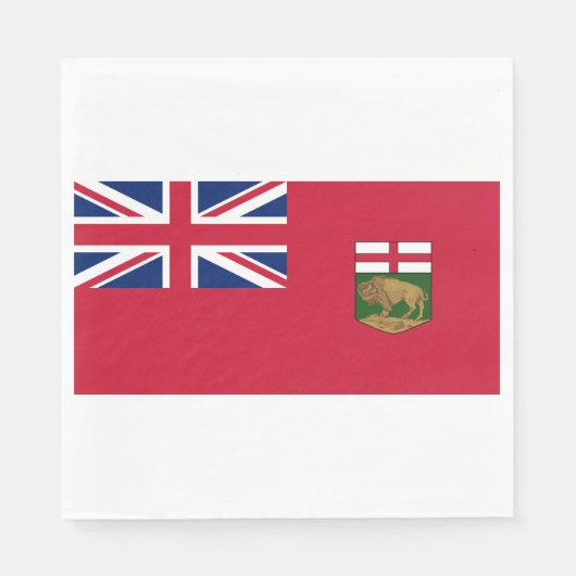 Serviette En Papier Drapeau du Manitoba (Devant)