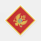 Serviette En Papier Drapeau du Monténégro (Coin)