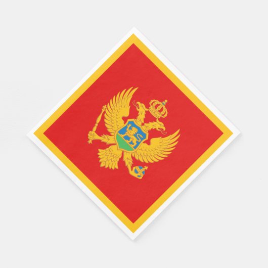 Serviette En Papier Drapeau du Monténégro (Coin)