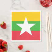 Serviette En Papier Drapeau du Myanmar (En situation)