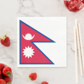 Serviette En Papier Drapeau du Népal (En situation)