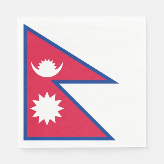 Serviette En Papier Drapeau du Népal (Devant)