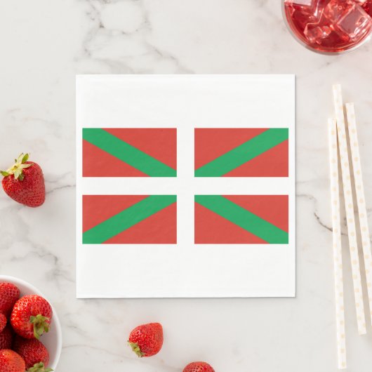Serviette En Papier Drapeau du Pays basque (En situation)