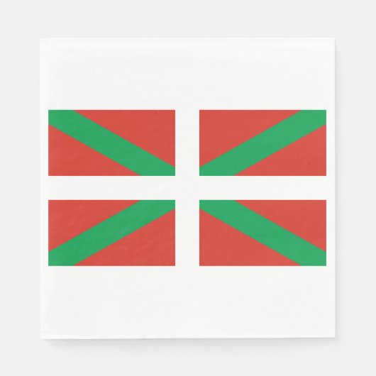Serviette En Papier Drapeau du Pays basque (Devant)