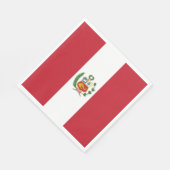 Serviette En Papier Drapeau du Pérou (Coin)
