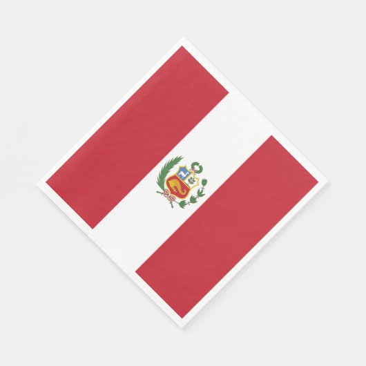 Serviette En Papier Drapeau du Pérou (Coin)