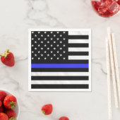 Serviette En Papier Drapeau du policier (En situation)