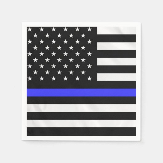 Serviette En Papier Drapeau du policier (Devant)