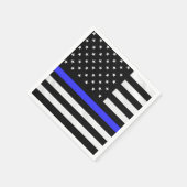 Serviette En Papier Drapeau du policier (Coin)