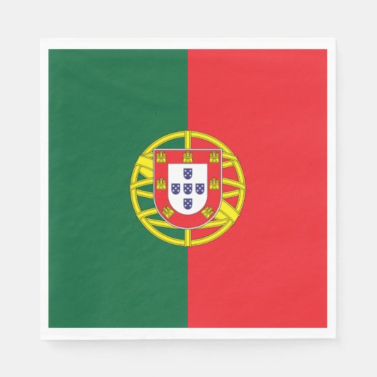 Serviette En Papier Drapeau du Portugal (Devant)