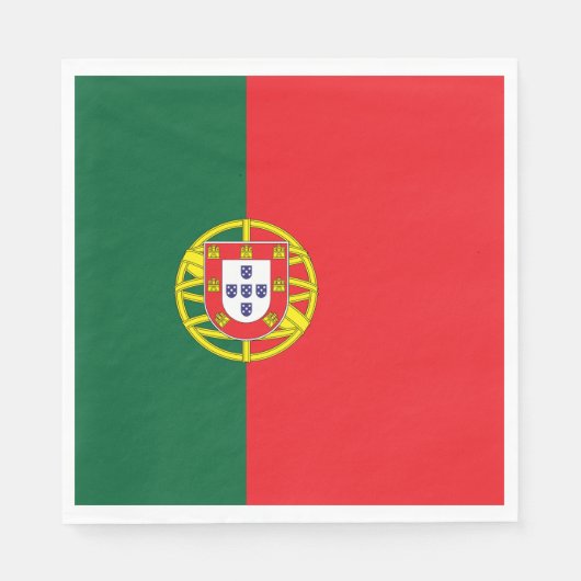 Serviette En Papier Drapeau du Portugal (Devant)