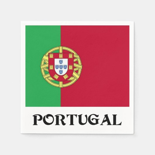 Serviette En Papier Drapeau du Portugal (Devant)