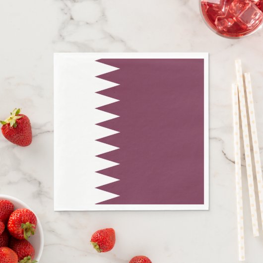 Serviette En Papier Drapeau du Qatar (En situation)