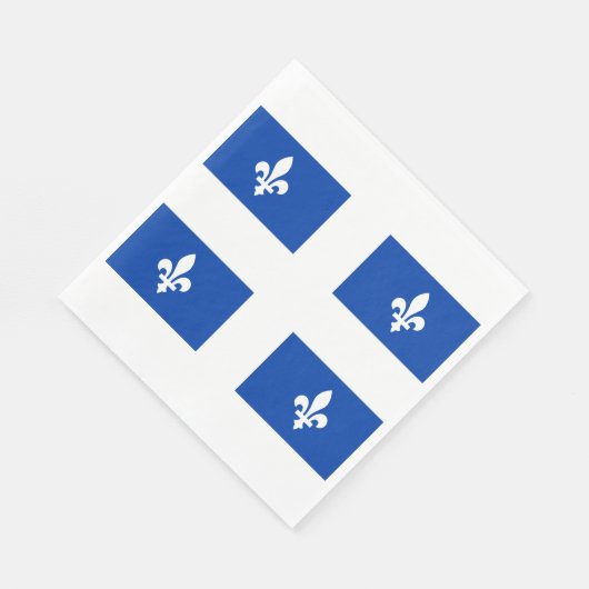 Serviette En Papier Drapeau du Québec (Coin)