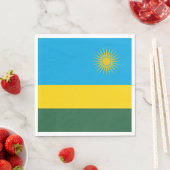 Serviette En Papier Drapeau du Rwanda (En situation)