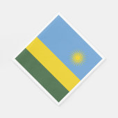 Serviette En Papier Drapeau du Rwanda (Coin)