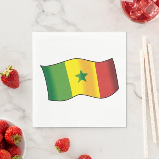 Serviette En Papier Drapeau du Sénégal (En situation)