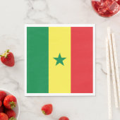 Serviette En Papier Drapeau du Sénégal (En situation)