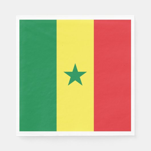 Serviette En Papier Drapeau du Sénégal (Devant)