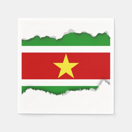 Serviette En Papier Drapeau du Suriname | (Devant)