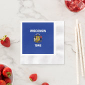 Serviette En Papier Drapeau du Wisconsin (En situation)