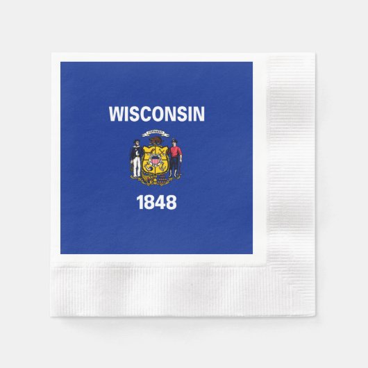 Serviette En Papier Drapeau du Wisconsin (Devant)