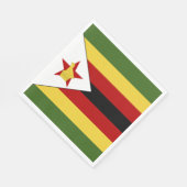 Serviette En Papier drapeau du Zimbabwe (Coin)