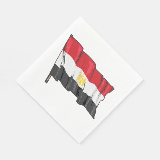 Serviette En Papier Drapeau égyptien (Coin)