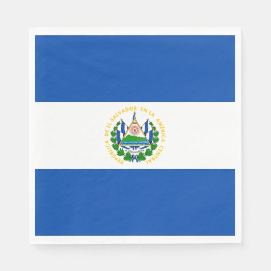 Serviette En Papier Drapeau El Salvador (Devant)