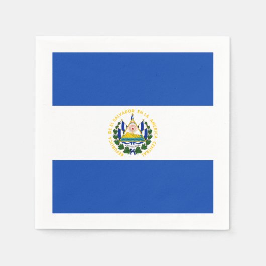 Serviette En Papier Drapeau : El Salvador (Devant)