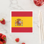 Serviette En Papier Drapeau Espagne (En situation)