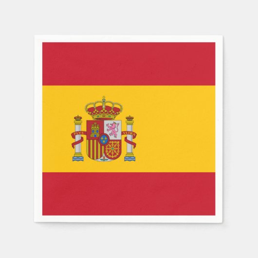 Serviette En Papier Drapeau Espagne (Devant)