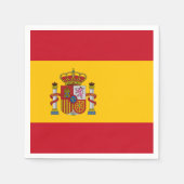 Serviette En Papier Drapeau Espagne (Devant)